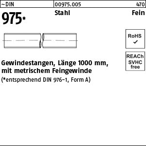 DIN 975 Stahl - Gewindestangen [050] - Länge 1,00 m