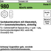 DIN 980 10 VM 6 Zinklamelle - Sechskantmuttern