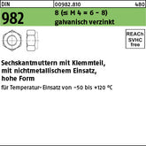 DIN 982 8 galvanisch verzinkt - Sechskantmuttern
