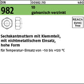 DIN 982 10 galvanisch verzinkt - Sechskantmuttern
