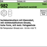 DIN 982 10 galvanisch verzinkt - Sechskantmuttern [050]