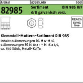 DIN 985 Sortiment galvanisch verzinkt, Sicherungsmuttern - Sort. Sicherungsmu. (Sortiment)