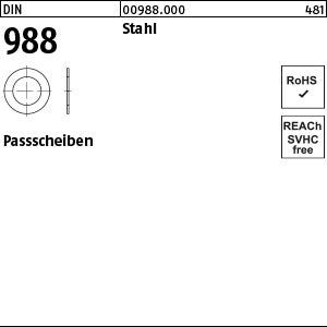 DIN 988 Stahl x 0, 1 - Paßscheiben