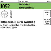 DIN 1052 Holzverb. Blechdorne Typ C, feuerverzinkt, zweis., 48 ÜH feuerverzinkt - Holzverbinder