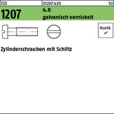 ISO 1207 4.8 galvanisch vernickelt - Zylinderschrauben