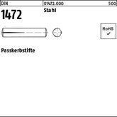 DIN 1472 Stahl - Paßkerbstifte