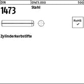DIN 1473 Stahl - Zylinderkerbstifte