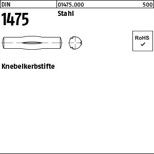 DIN 1475 Stahl - Knebelkerbstifte