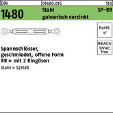 DIN 1480 Stahl SP RR galvanisch verzinkt - Spannschlossmuttern