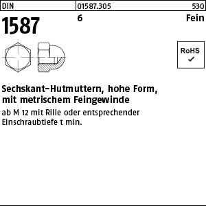 DIN 1587 6 - Sechskant-Hutmuttern [050]