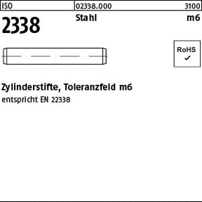 ISO 2338 Stahl - Zylinderstifte