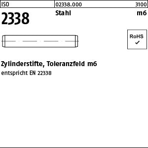 ISO 2338 Stahl - Zylinderstifte