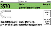 DIN 3570 Stahl A 23 / NW 15 galvanisch verzinkt - Rundstahlbügel