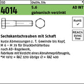 ISO 4014 5.6 galvanisch verzinkt, AD-W7/1 - Sechskantschrauben