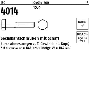 ISO 4014 12.9 - Sechskantschrauben