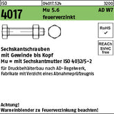 ISO 4017 5.6 Mutter Kl.5 feuerverzinkt, AD-W7/1 feuerverzinkt - Sechskantschrauben