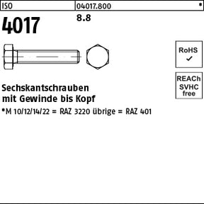 ISO 4017 8.8 - Sechskantschrauben