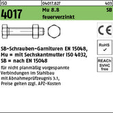 ISO 4017 8.8U CE Mutter feuerverzinkt SB nach EN 15048 feuerverzinkt - Sechskant.-Schraubengarnitur SB