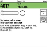 ISO 4017 12.9 Zinklamelle L/nc/x/x/480h/C Zinklamelle - Sechskantschrauben
