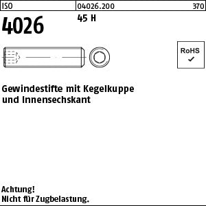 ISO 4026 45 H - Gewindestifte