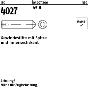ISO 4027 45 H - Gewindestifte