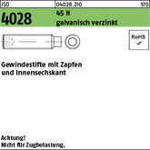 ISO 4028 45 H galvanisch verzinkt - Gewindestifte