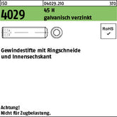 ISO 4029 45 H galvanisch verzinkt - Gewindestifte