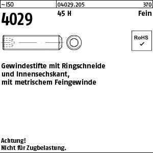 ISO 4029 45 H x 6 - Gewindestifte