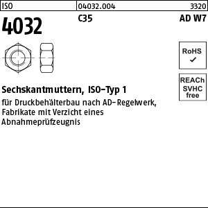 ISO 4032 C35E AD-W7/1 - Sechskantmuttern