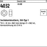 ISO 4032 6 Au - Sechskantmuttern