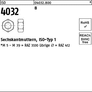 ISO 4032 6-8 - Sechskantmuttern