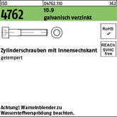 ISO 4762 10.9 galvanisch verzinkt A2F, getempert - Zylinderschrauben mit Innensechskant