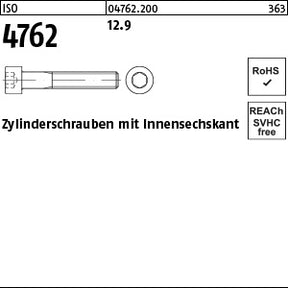 Zylinderschrauben mit Innensechskant - ISO 4762 12.9