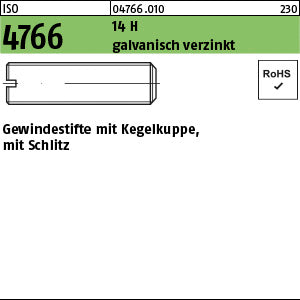 ISO 4766 14 H galvanisch verzinkt - Gewindestifte