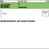 DIN 6307 Stahl 5 brüniert, loser Knebel brün - Knebelmuttern
