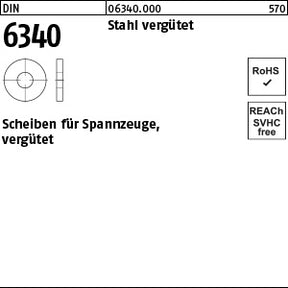 DIN 6340 Stahl vergütet - Scheiben
