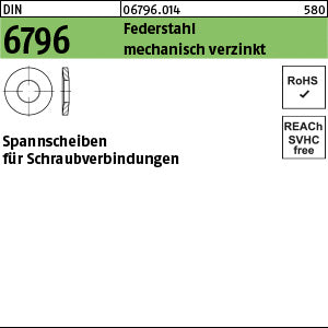 DIN 6796 Federstahl mechanisch verzinkt mech Zn - Spannscheiben