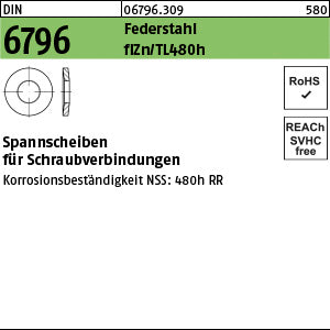 DIN 6796 Federstahl Zinklamellenbeschichtung - Spannscheiben