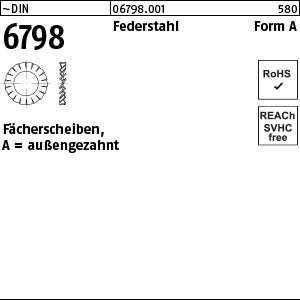 DIN 6798 Federstahl A - Fächerscheiben