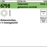 DIN 6798 Federstahl I 2, 2 galvanisch verzinkt - Fächerscheiben