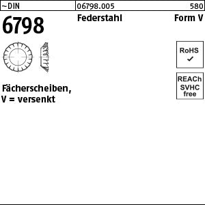 DIN 6798 Federstahl V - Fächerscheiben