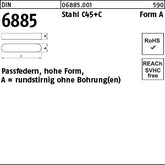 DIN 6885 C45K A x 8 - Passfedern