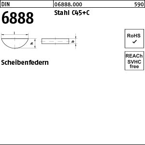DIN 6888 C45K - Scheibenfedern