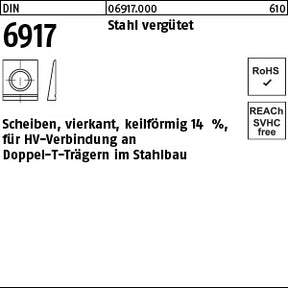 DIN 6917 C45 / ÜH – Vierkantscheibe keilförmig für HV-Verbindungen