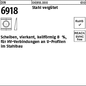 DIN 6918 C 45 / ÜH 13 Neigung 8% - Scheiben