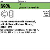 DIN 6924 10 galvanisch verzinkt - Sechskantmuttern