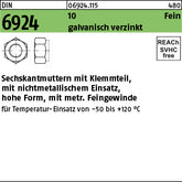 DIN 6924 10 galvanisch verzinkt - Sechskantmuttern [050]