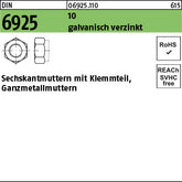 DIN 6925 10 galvanisch verzinkt - Sechskantmuttern