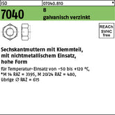 ISO 7040 8 galvanisch verzinkt - Sechskantmuttern