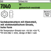 ISO 7040 10 galvanisch verzinkt - Sechskantmuttern